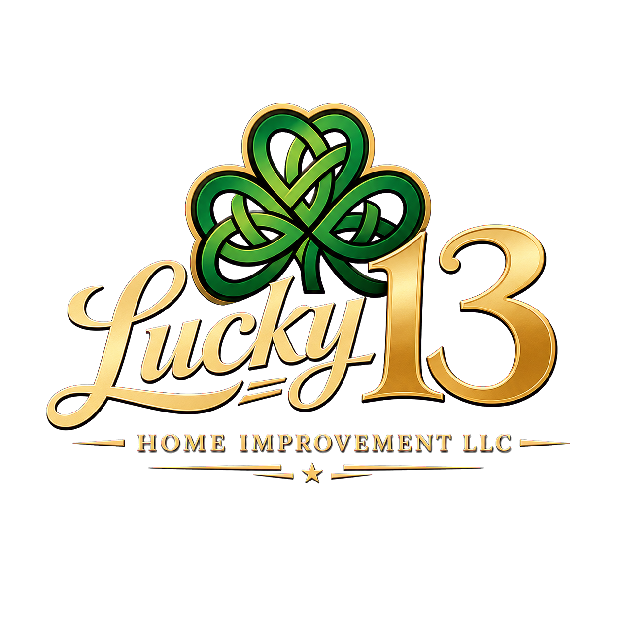Lucky13 Celtic shamrock logo
